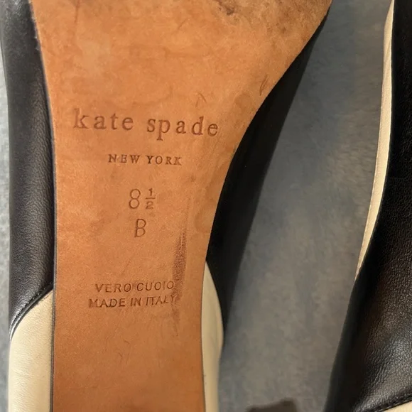Kate Spade Two-Tone Black and White Heels - Picture 6 of 6